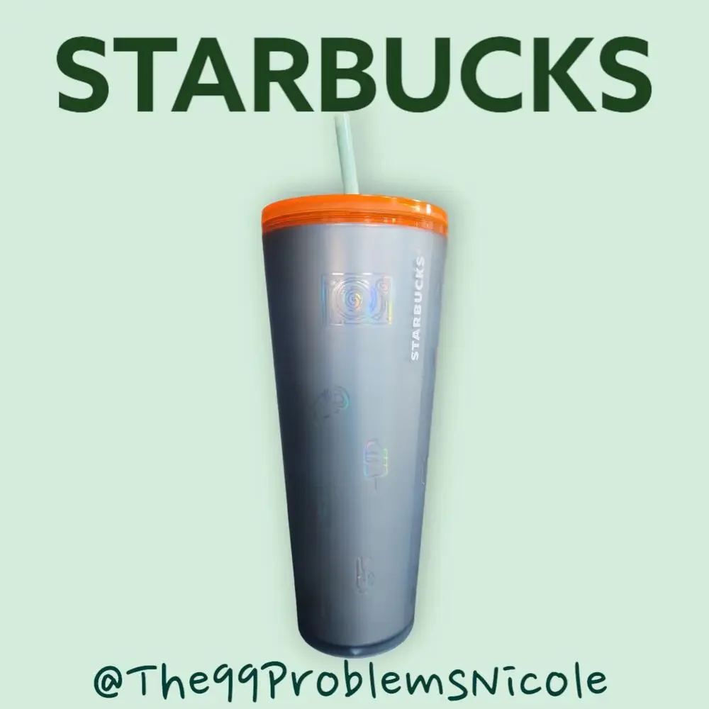 Starbucks Blue Soft Touch Emoji Venti Tumbler